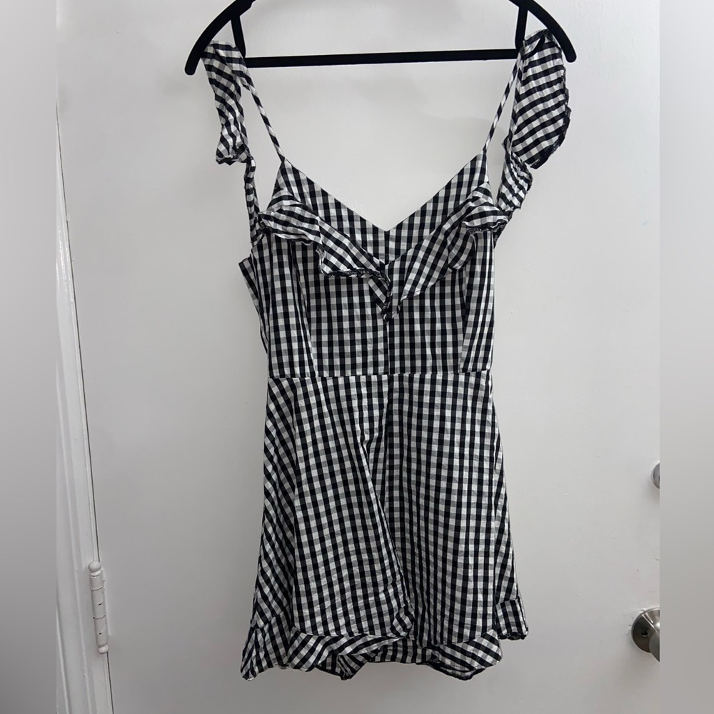 Checkered Ruffle Romper - image 2